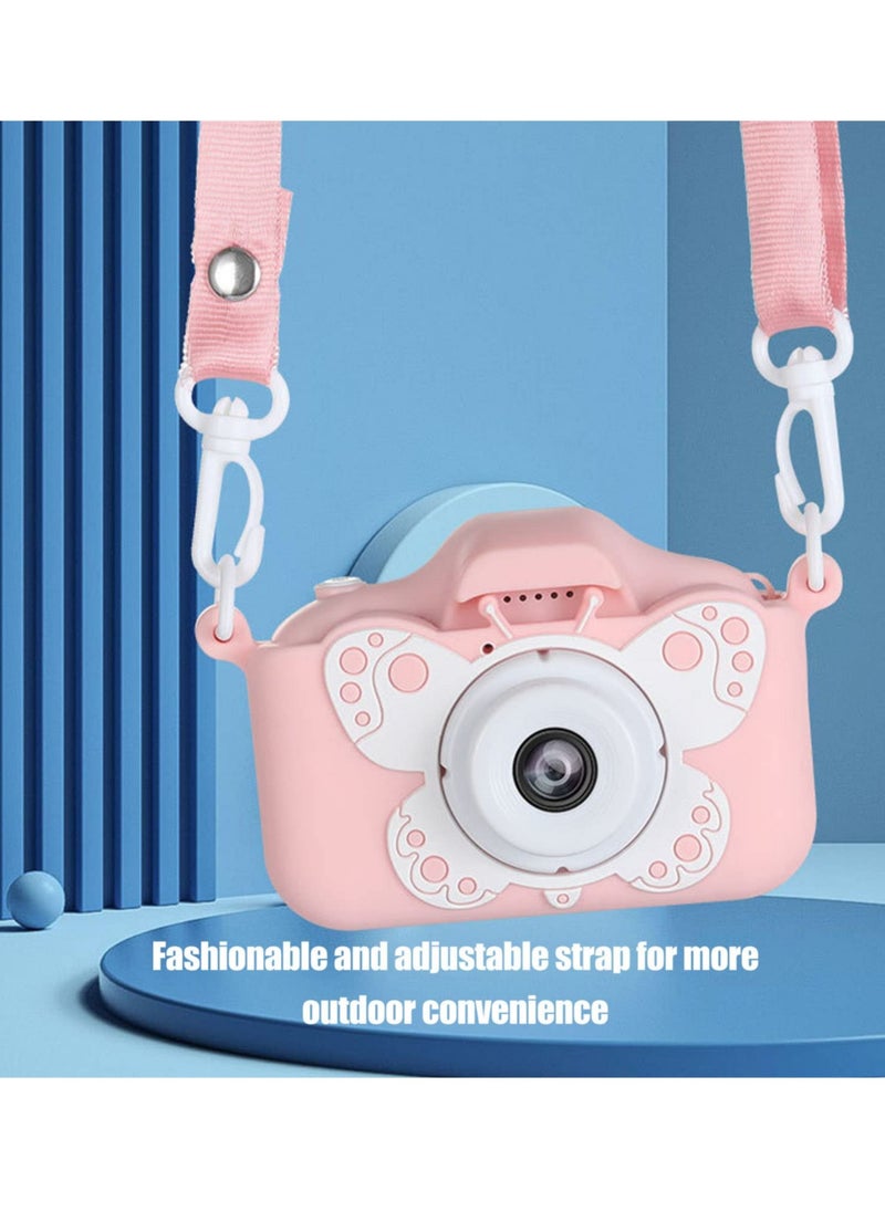 YelaJoy Kids Camera Gift for 4-8 Year Olds Shockproof Camera Miniature Kids Camera with Soft Silicone Case for Outdoor Play(Pink)  - Image 3