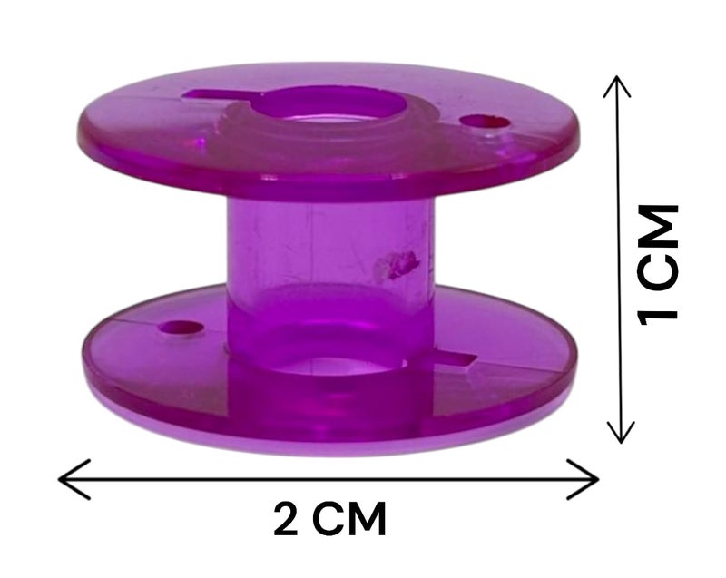 Zenith Plastic Sewing Machine 10 Green & Purple Bobbins Set & 1 Bobbin Case Combo - Compatible with Household Usha, Brother, Singer, Janome & More | Replacement Accessories (10 Green & Purple + 1 BC) - Image 2
