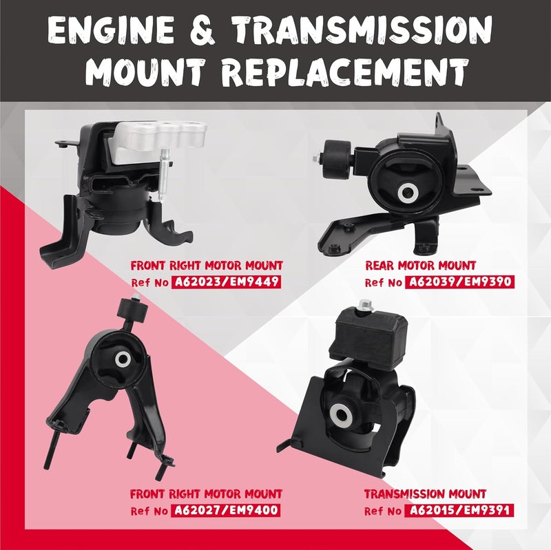 QRYIPPDM Engine Motor and Transmission Mount Kit - Image 2