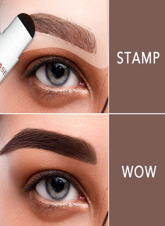 ALLROSE Eyebrow Stamp Stencil Kit - Eye Brow Stamping Kit, One Step Brow Stamp Kit, 20 Brow Stencils and Stamp Kit, Waterproof Perfect Eyebrow Kit, Easy to Use, Auburn - Image 3