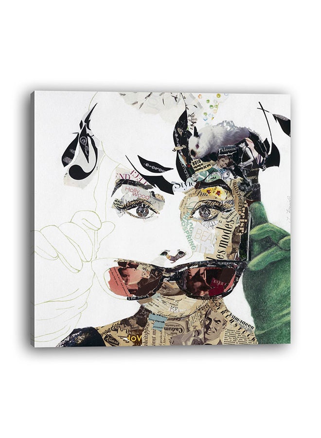 NIBEMINENT Girl Pattern Wall Paintimg Multicolour 40x40centimeter - Image 1