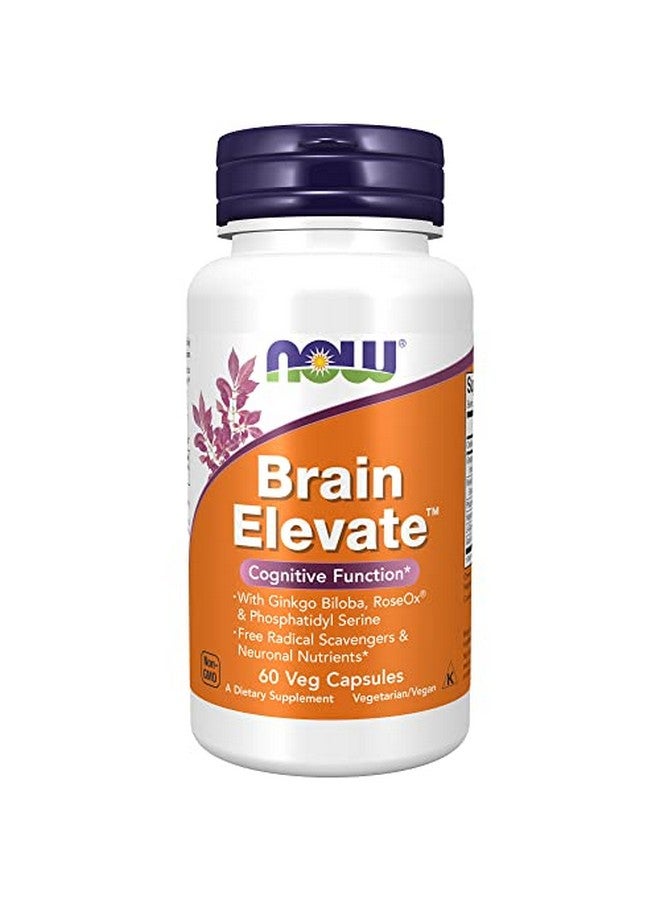 now Supplements Brain Elevate™ Featuring Ginkgo Biloba Roseox® And Phosphatidyl Serine 60 Veg Capsules - Image 1