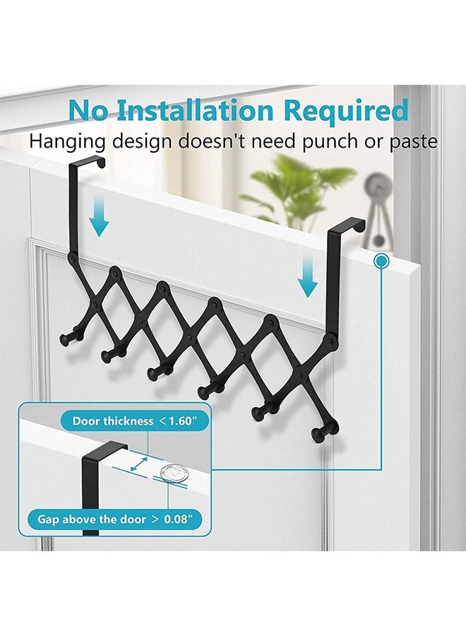 CityRiya-Long Door Hanger Hook Over The Door Hooks Heavy Duty Towel Rack for Bathroom Closet Organizer Door Hooks for Hanging Coat Clothes Bag Robe  - Image 5