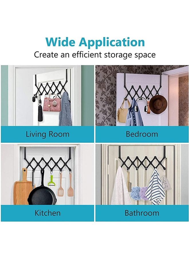 CityRiya-Long Door Hanger Hook Over The Door Hooks Heavy Duty Towel Rack for Bathroom Closet Organizer Door Hooks for Hanging Coat Clothes Bag Robe  - Image 3