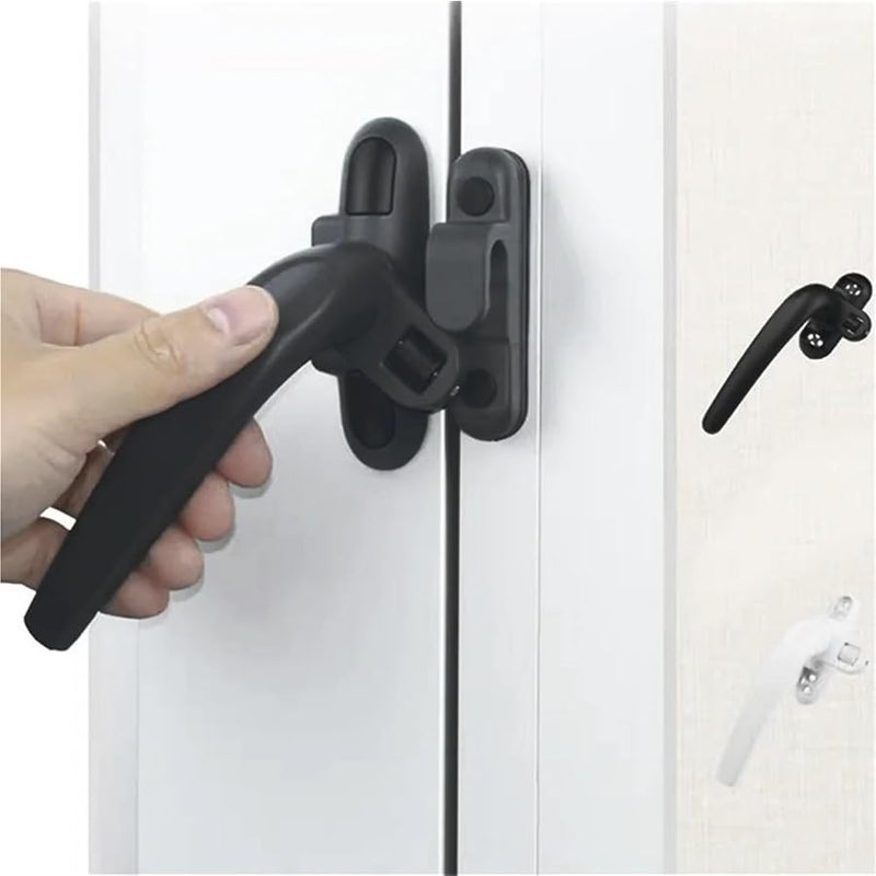 White Left 10Pcs Aluminum Alloy Window Sash Lock Handles Anti Theft Home Improvement Hardware - Image 5