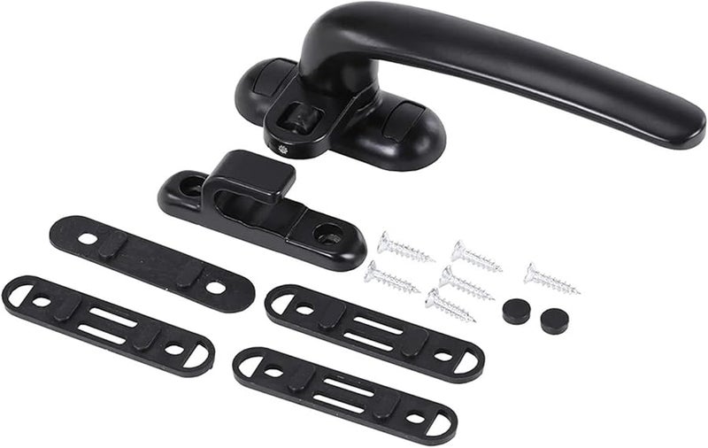 White Left 10Pcs Aluminum Alloy Window Sash Lock Handles Anti Theft Home Improvement Hardware - Image 4