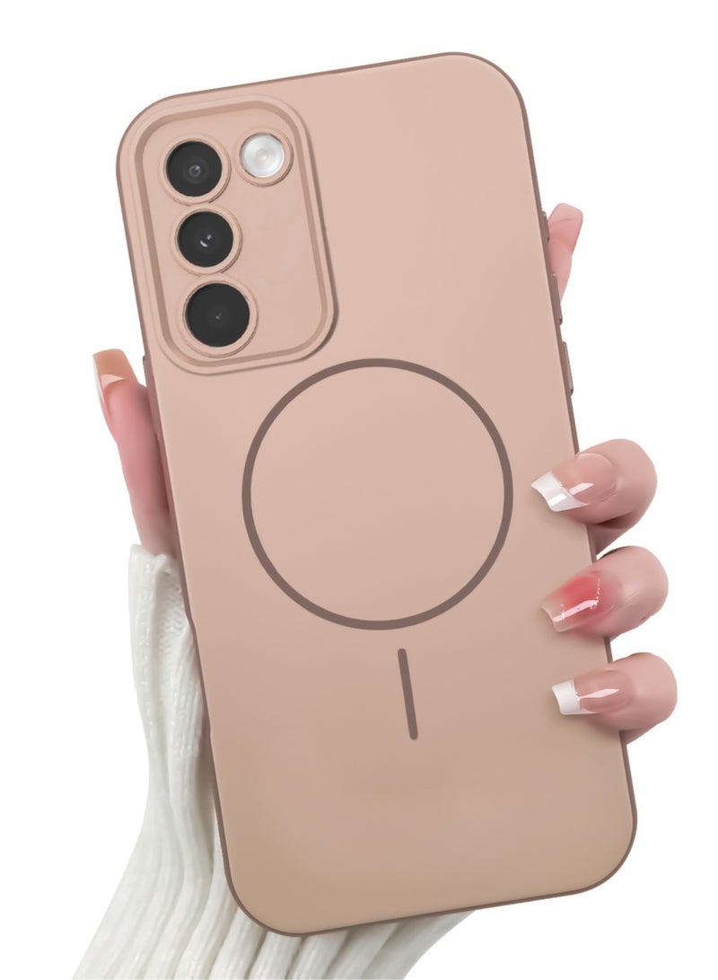 Hybrid Acrylic Protective Case For Realme C100 – Hard Clear Back with Silicone Bumper & Trendy Ring Design – Pink