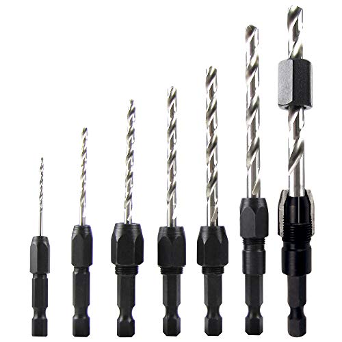 Make it Snappy Tools 40020 7-Piece Drill Bit Adapter Set, Use on Metal, Wood or Plastic, 1/16, 3/32, 1/8, 5/32, 3/16, 7/32 and 1/4 Inch Bit Size, Hex Shank Socket - Image 4