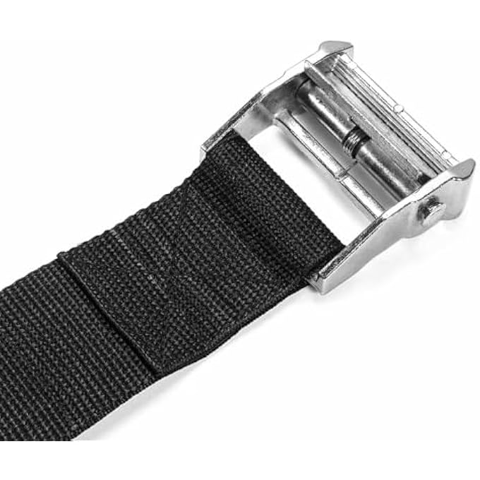 TIE DOWN STRAPS 4PCS, HEAVY DUTY ADJUSTABLE CAM BUCKLE TIE-DOWN LASHING STRAPS FOR CARGO, LUGGAGE, MOTORCYCLE, TRUCKS, TRAILER - Image 4