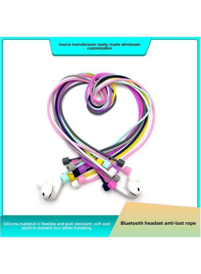 For Apple Bluetooth Headset Anti-lost Rope Magnetic Airpods Wireless Silicone Lanyard-Color:Purple-Applicable Model:55cm (bare) - Image 2