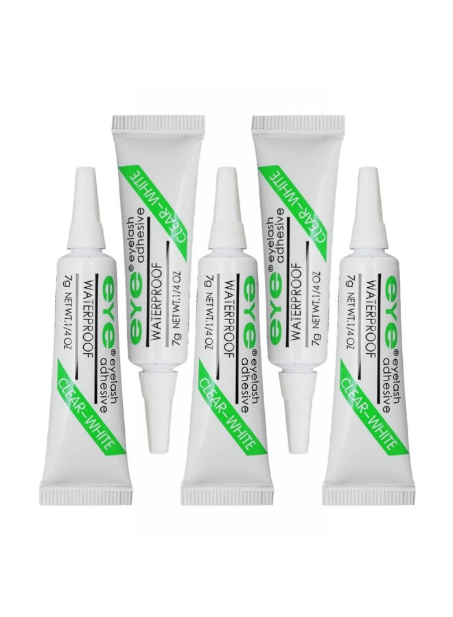 Eye 5-PACKS Clear-White Waterproof Transparent False Eyelash Glue - Image 1