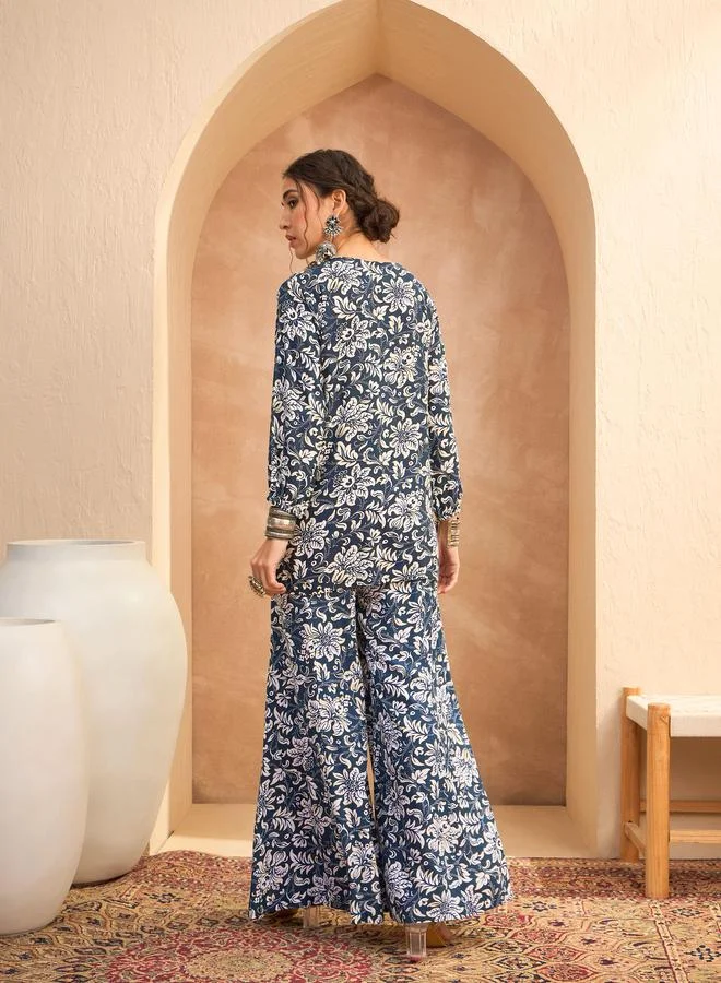 SASSAFRAS All Over Print Shirt and Palazzos Co-Ords