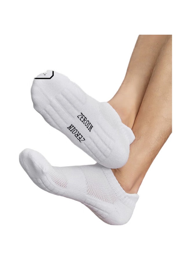 Yuzhaolin 5-Pair Pack Men'S Socks, Autumn And Winter Thin Short Socks, Boat Socks, Sports Terry Mid-Calf Socks, Sweat-Absorbing, Odor-Resistant Mesh - Image 2