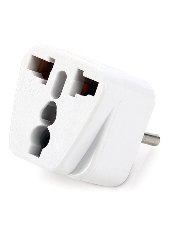 NIBEMINENT WD12 Italy Plug To Universal Socket Adapter Power White