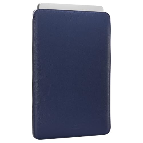 Comfyable Laptop Sleeve 15 Inch Precisely Compatible with MacBook Air 15" M4 2025 A3241 & M3 2024 A3114 & M2 2023 A2941, Faux Leather Cover Case, Midnight Blue - Image 2