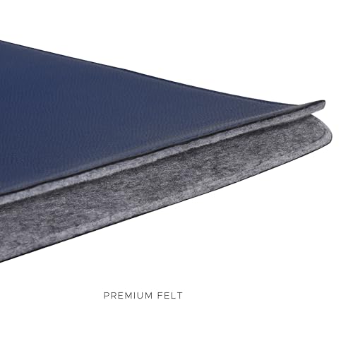 Comfyable Laptop Sleeve 15 Inch Precisely Compatible with MacBook Air 15" M4 2025 A3241 & M3 2024 A3114 & M2 2023 A2941, Faux Leather Cover Case, Midnight Blue - Image 5