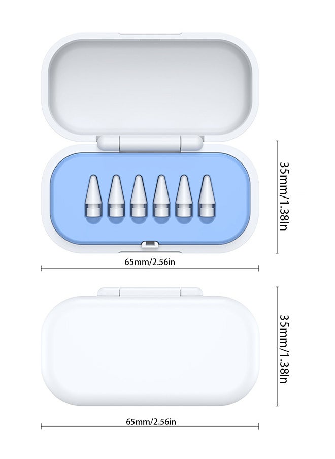 Generic For Apple Pencil 1st & 2nd Generation，Replacement Pencil Tips with Storage Case，6-Piece  - Image 4