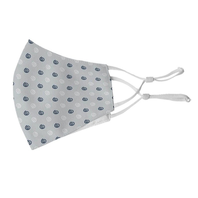 Crazyify Crazyify White and Grey Printed Face Mask Face Mask Set of 3 For WomenMen with Adjustable Earloop Two Layer Soft Printed Canvas Fabric with HD Print Washable Resuable  - Image 5