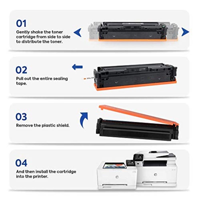 خرطوشة حبر بديلة لطابعات HP Color LaserJet Pro، متوافقة مع CF400A/CF401A/CF402A/CF403A، أسود، عالي الإنتاجية، أداء موثوق - Image 3