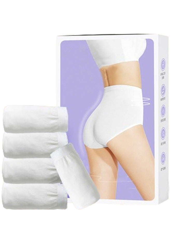 Disposable Women’s Briefs 5PCS Pure Cotton High Cut Underwear Maternity Travel Disposable Panties for Daily Use Girls - Image 1
