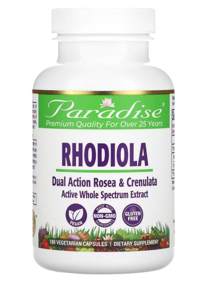 Paradise Herbs Rhodiola  180 Vegetarian Capsules
