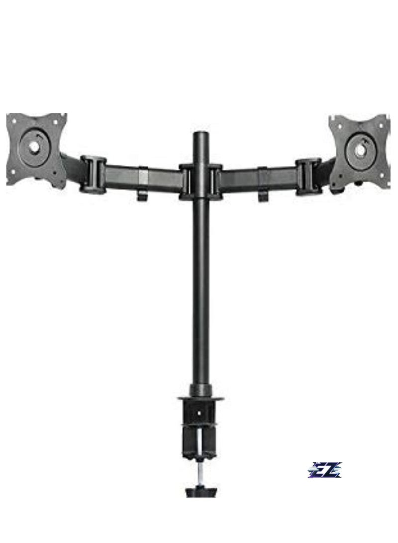 ELTRAZONE Fully Adjustable Dual Monitor with Desk Mount Stand for 2 LCDs Screens  - Image 1