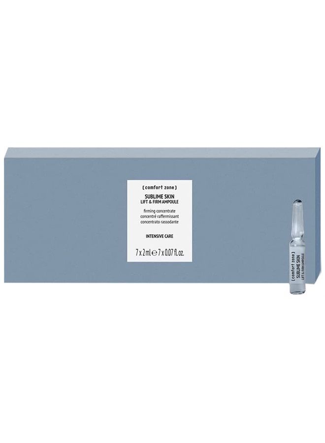 Comfort Zone [ comfort zone ] Sublime Skin Lift & Firm Ampoules, With Anti-Wrinkle Peptide And Macro Hyaluronic Acid, Firm, Plump And Smooth, 7 ct. - Image 1