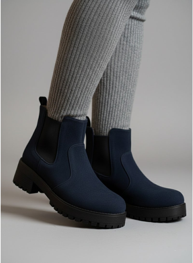 Vbranda Half boots Chelsea with durable modern design BO-1-NAVY BLUE S - Image 1