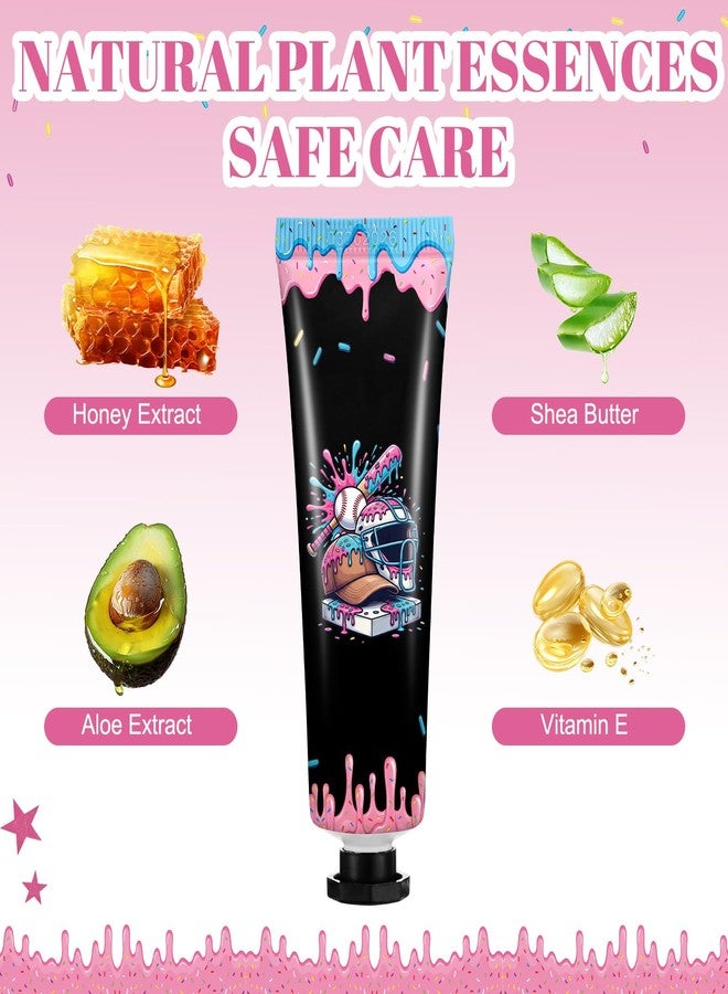 Dimsile 50 Pcs Ice Cream Black Drip Baseball Hand Cream Bulk 30 ml Baseball Drip Party Favors Sports Team Gifts Travel Size Hand Lotion for Men Women Birthday Office Community Supply - Image 3