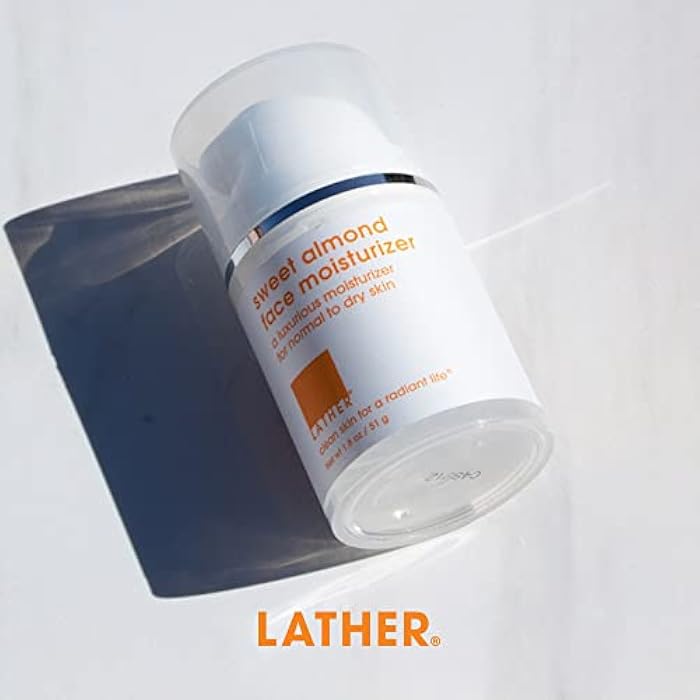 LATHER Sweet Almond Face Moisturizer - Hydrating Moisturizer for All Skin Types - Gentle & Light Face Lotion for Women & Men - 2 Fl Oz - Image 2