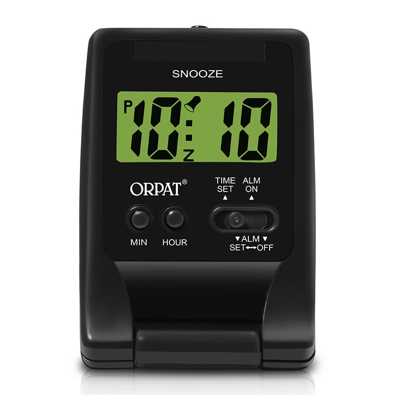 Orpat Plastic Ajanta Digital Alarm Clock with Snooze and Light Function (10X7.1X2 Cm) (Black) - Image 5