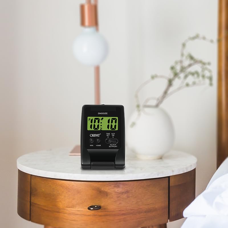 Orpat Plastic Ajanta Digital Alarm Clock with Snooze and Light Function (10X7.1X2 Cm) (Black) - Image 2