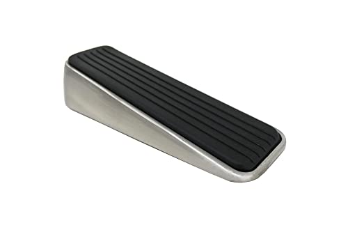Shepherd Hardware 3314 Designer Satin Nickel Door Wedge with NonSkid Rubber Base Grip