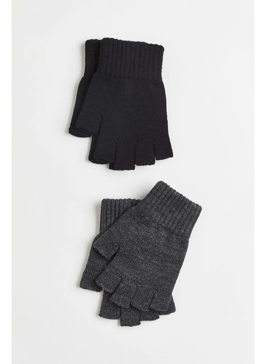 H&M 2-Pack Fingerless Gloves