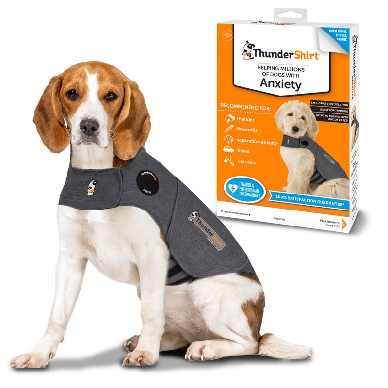 ThunderShirt for Dogs, Medium, Heather Gray Classic - Dog Anxiety Relief Calming Vest - Image 1