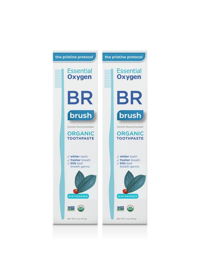 Essential Oxygen Br Organic Low Abrasion Toothpaste Wintergreen  - Image 2
