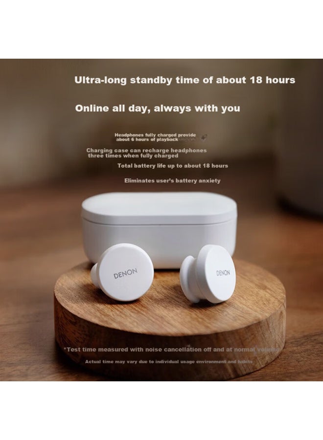 Denon Perl True Wireless Bluetooth Earbuds Noise Cancelling Hifi In-ear Sports Earphones Ah-c10pl Long Battery Life Bluetooth 5.0 With Ear Tips White Gift - Image 2