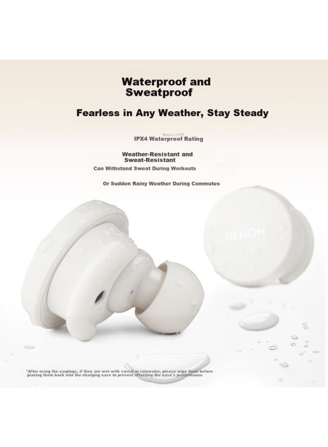Denon Perl True Wireless Bluetooth Earbuds Noise Cancelling Hifi In-ear Sports Earphones Ah-c10pl Long Battery Life Bluetooth 5.0 With Ear Tips White Gift - Image 3