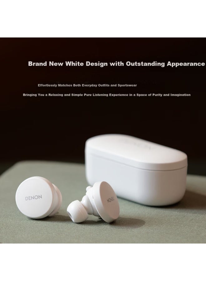 Denon Perl True Wireless Bluetooth Earbuds Noise Cancelling Hifi In-ear Sports Earphones Ah-c10pl Long Battery Life Bluetooth 5.0 With Ear Tips White Gift - Image 1