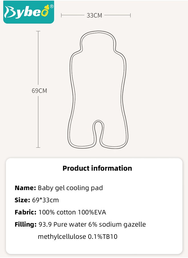 Bybeo - 4-In-1 Multifunctional Gel Car Seat Cooler for Children,Baby Stroller Cooling Mat,Breathable Ice Seats Cool Pad for Lightweight Strollers,Child Safety Seats,Dining Chairs,Sleeping Mats - Image 1