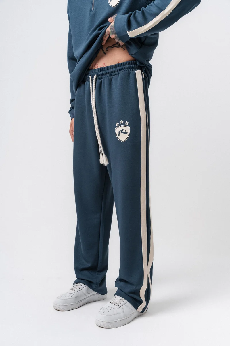 RESPIRE Men's Striped Modal Baggy Sweatpants Petrol