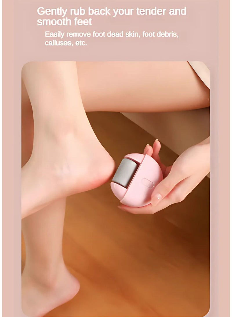 سولاري مزيل مسامير القدم الكهربائية، أدوات باديكير ملف القدم المحمولة القابلة لإعادة الشحن مع مطحنة القدم (وردي) - Image 3