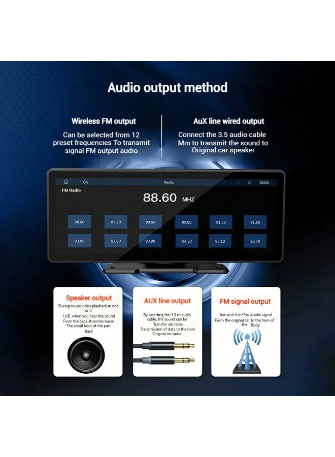 XUTIANZE Apple Carplay Screen for Car, 10.26" HD Portable Car Stereo Touch Screen with Wireless Android Auto, Backup Camera, Car Audio Receivers with Voice Control, Mirror Link, Bluetooth, GPS Navigation  - Image 4