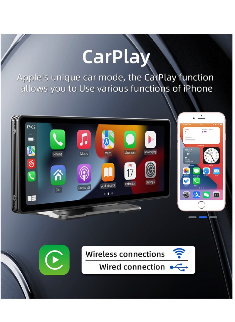 XUTIANZE - Apple Carplay Screen for Car, 10.26" HD Portable Car Stereo Touch Screen with Wireless Android Auto, Backup Camera, Car Audio Receivers with Voice Control, Mirror Link, Bluetooth, GPS Navigation - Image 1