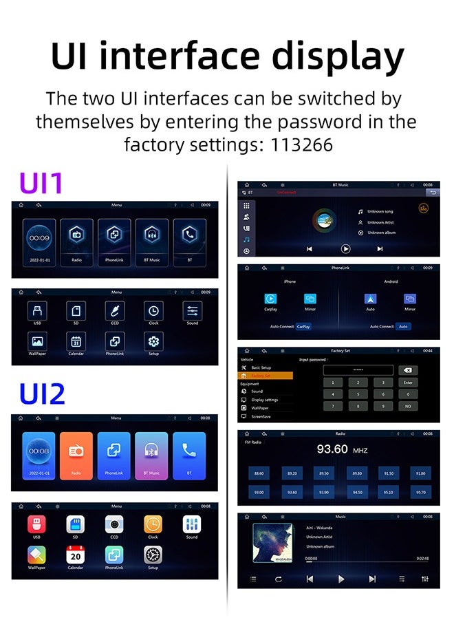 XUTIANZE - Apple Carplay Screen for Car, 10.26" HD Portable Car Stereo Touch Screen with Wireless Android Auto, Backup Camera, Car Audio Receivers with Voice Control, Mirror Link, Bluetooth, GPS Navigation - Image 1