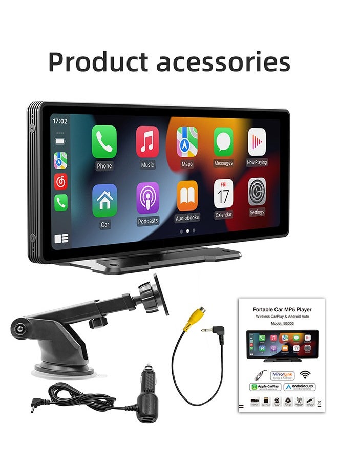 XUTIANZE - Apple Carplay Screen for Car, 10.26" HD Portable Car Stereo Touch Screen with Wireless Android Auto, Backup Camera, Car Audio Receivers with Voice Control, Mirror Link, Bluetooth, GPS Navigation - Image 1