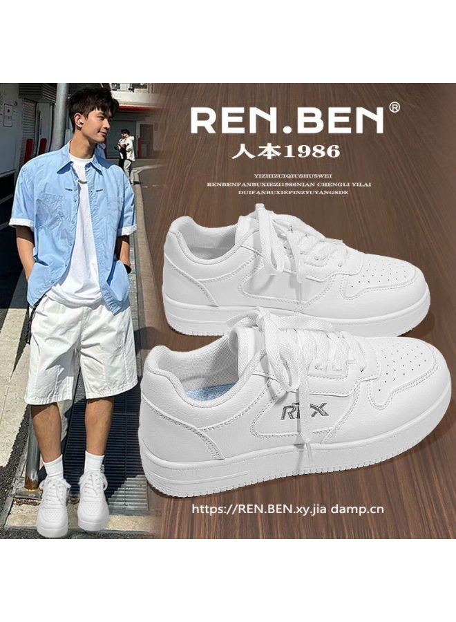 Renben North Carolina Blue College Style Non-slip Skate Shoes For Men Spring Summer High-value Color Block Casual Flat Lightweight Sneakers