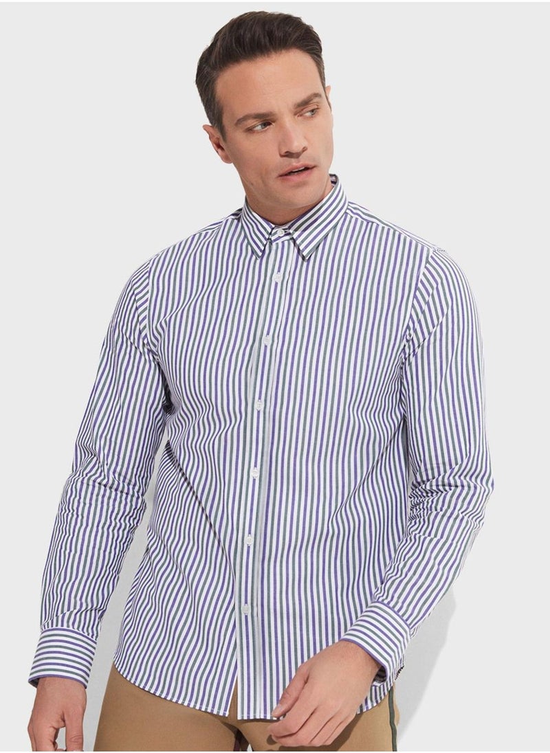 JUNE Striped Regualr Fit Shirt - Image 1
