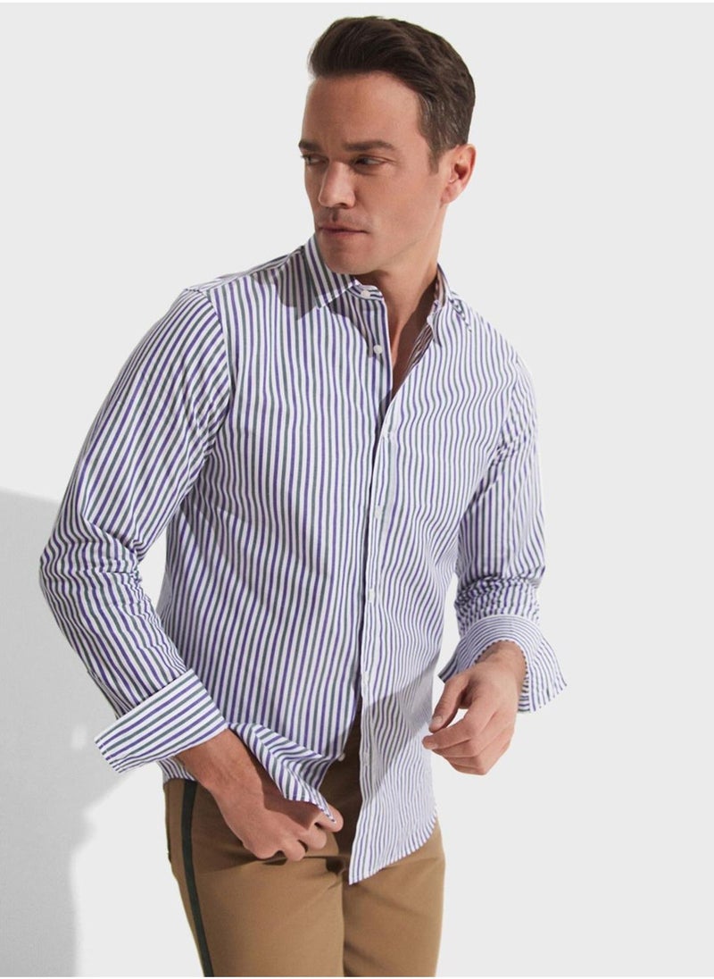 JUNE Striped Regualr Fit Shirt - Image 3