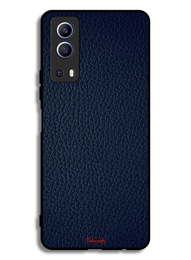 Tolwak Vivo Y72 5G Protective Case Cover Leather Pattern - Image 2